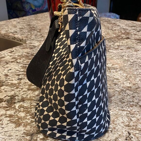 Spartina 449 Stylish Black and White Geometric‎ Women's Bag - Picture 7 of 10